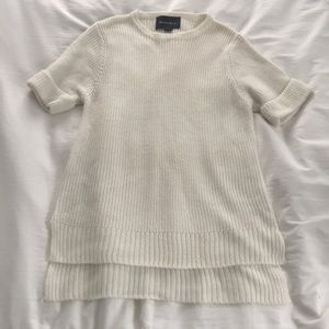 Tunic short sleeve sweater